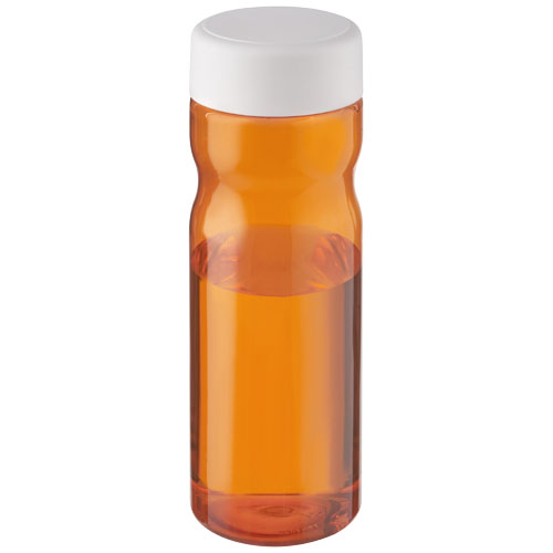 Bouteille personnalisable 650ml Ocean Plastic H2O Active® Orange et Blanc